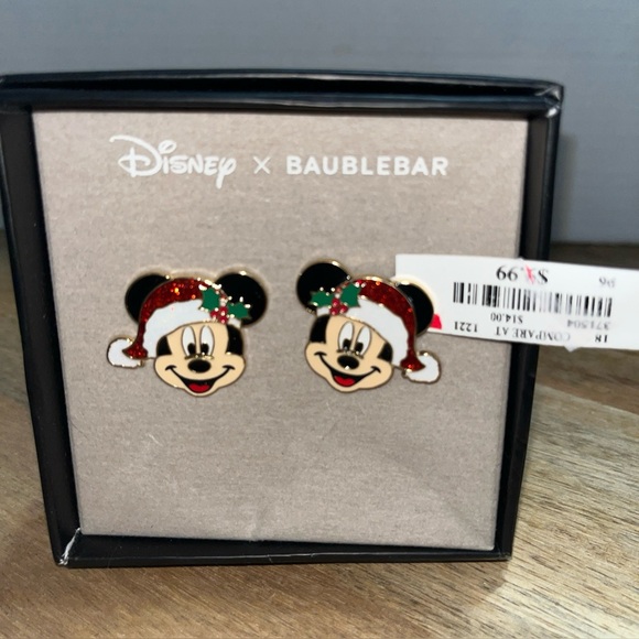 Disney x Baublebar Mickey Christmas Earrings - Picture 1 of 4